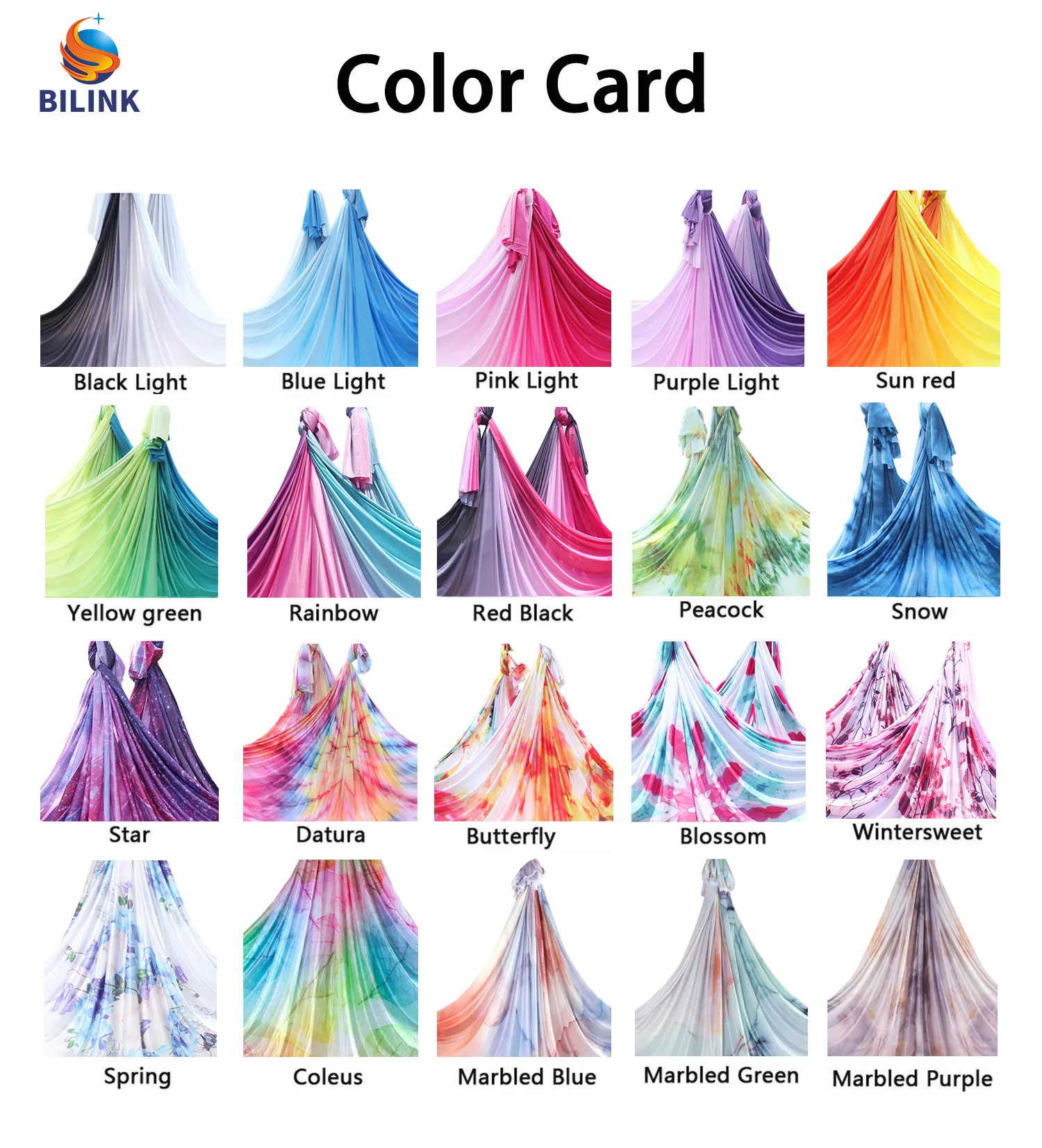 yoga hammock color card